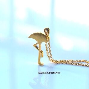 Flamingo Necklace Women Color Gold